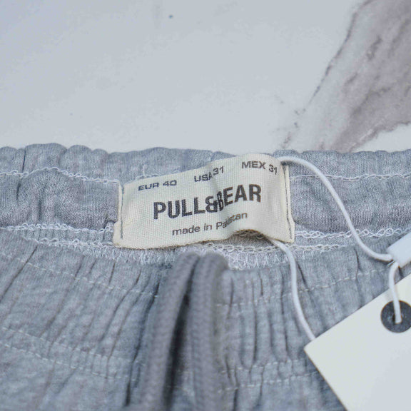 P&B Black T-Shirt & Grey Wide Leg Trouser For Men