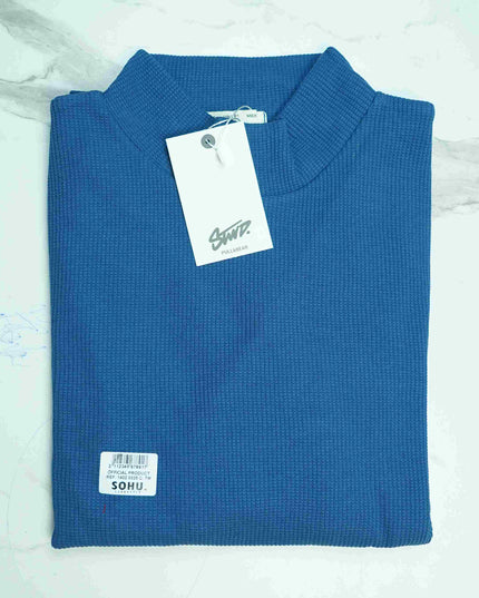Full Sleeve Rib Shirt (Blue) - Sohu Lifestyle