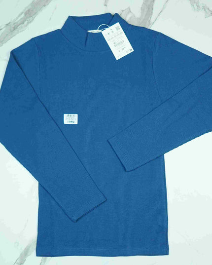 Full Sleeve Rib Shirt (Blue) - Sohu Lifestyle