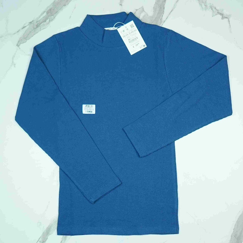 Full Sleeve Rib Shirt (Blue) - Sohu Lifestyle