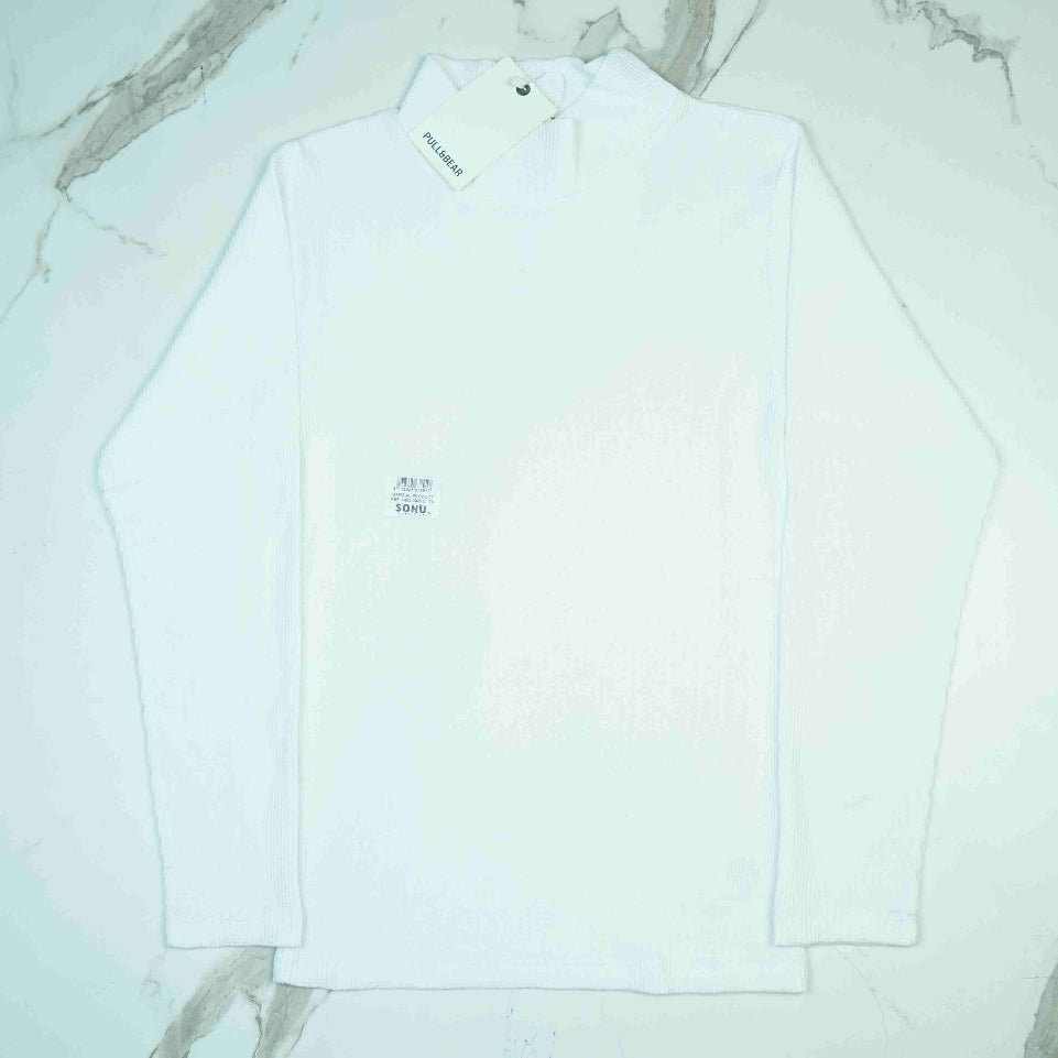 Full Sleeve Rib Shirt (White) - Sohu Lifestyle