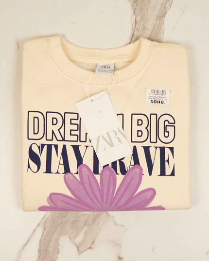 "Dreaming Stay Brave" Sweatshirt for Girl - Sohu Lifestyle