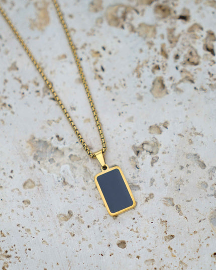 Gold Rectangle Pendent - Sohu Lifestyle