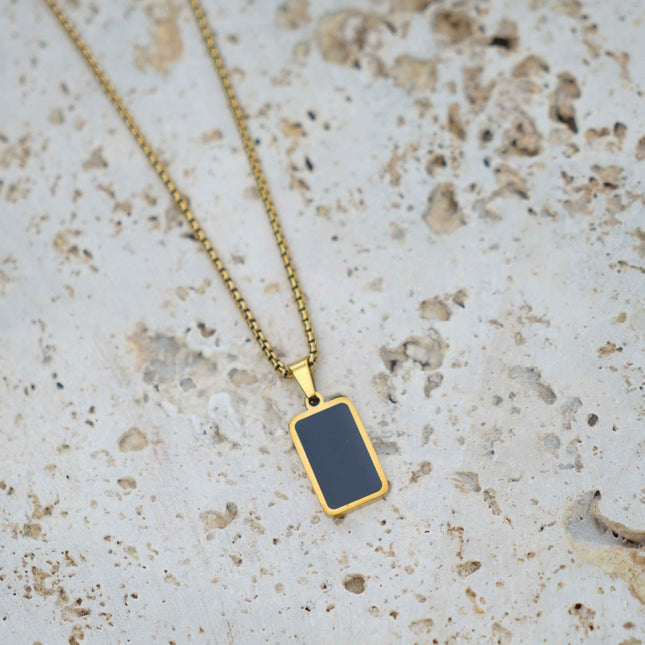 Gold Rectangle Pendent - Sohu Lifestyle