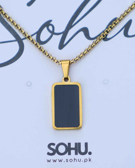 Gold Rectangle Pendent - Sohu Lifestyle