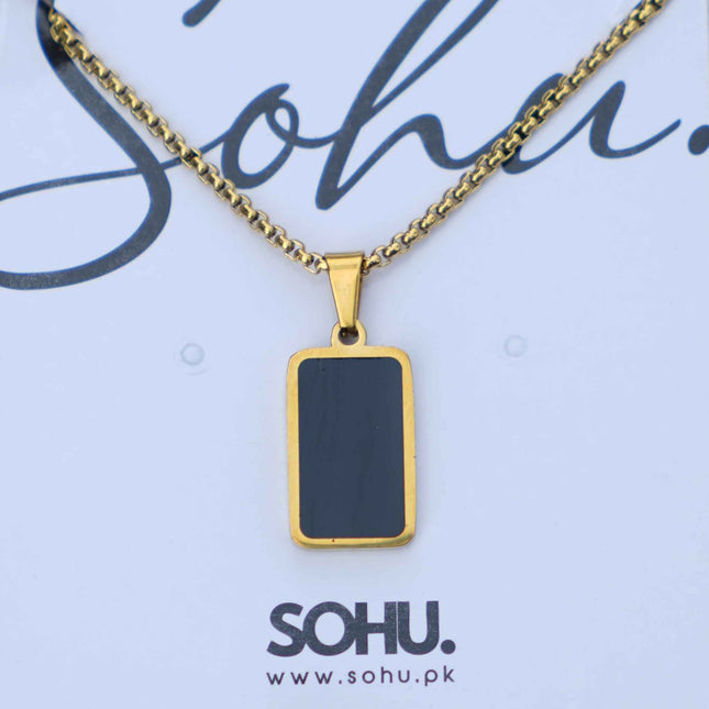 Gold Rectangle Pendent - Sohu Lifestyle