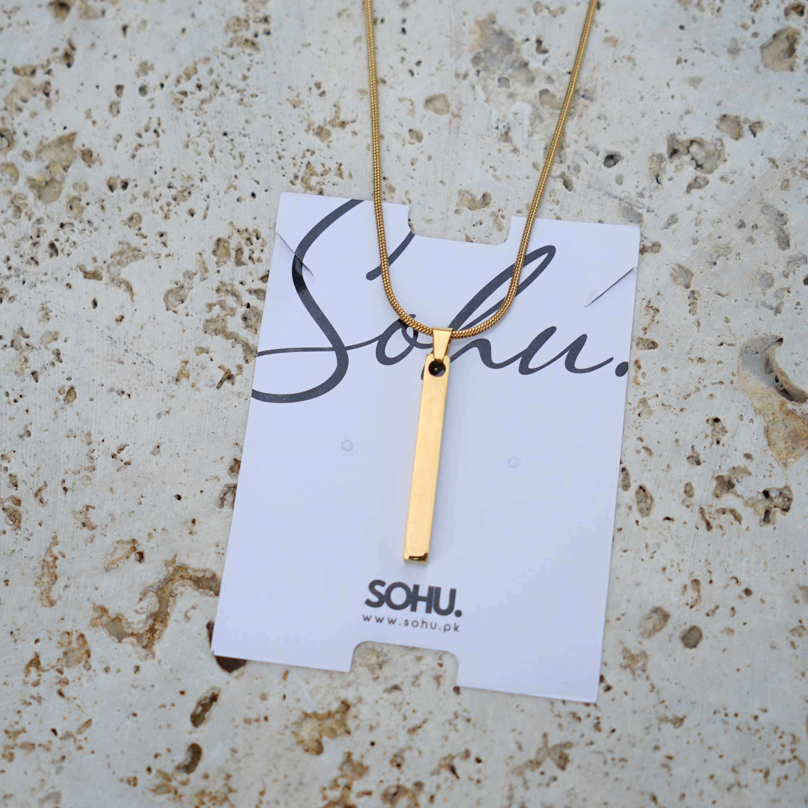 Gold Bar Pendent - Sohu Lifestyle