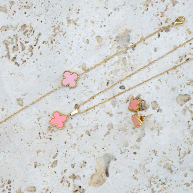 Pink Clover Jewellery Set - Sohu Lifestyle