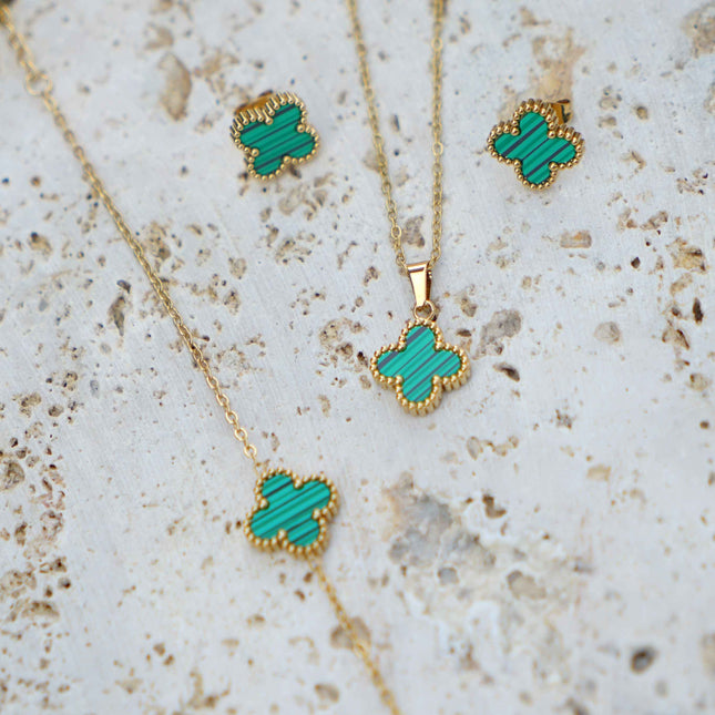 Green Clover Jewellery Set - Sohu Lifestyle