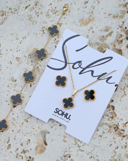 Black Clover Jewellery Set - Sohu Lifestyle