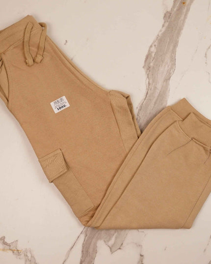 Fleece Cargo Trouser For Kids (Beige) - Sohu Lifestyle