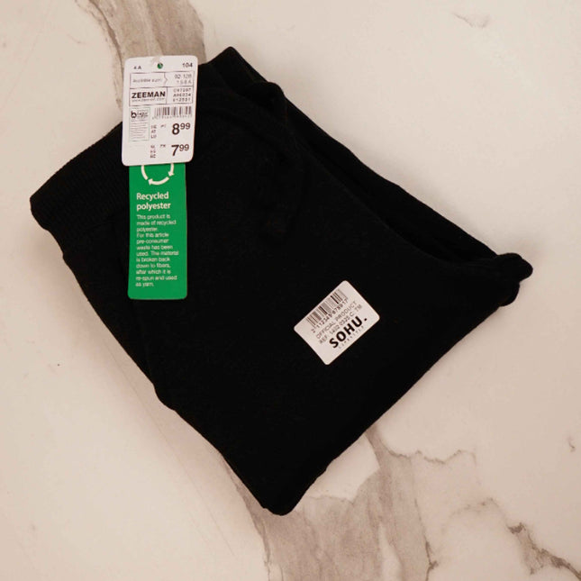 Kids Cargo Fleece Trouser (Black) - Sohu Lifestyle