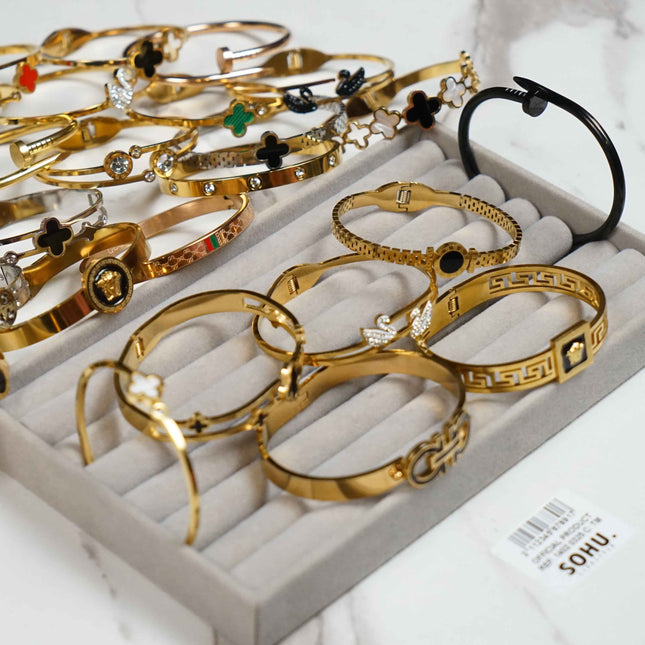 Stainless Steel Double Stone Bracelet - Sohu Lifestyle