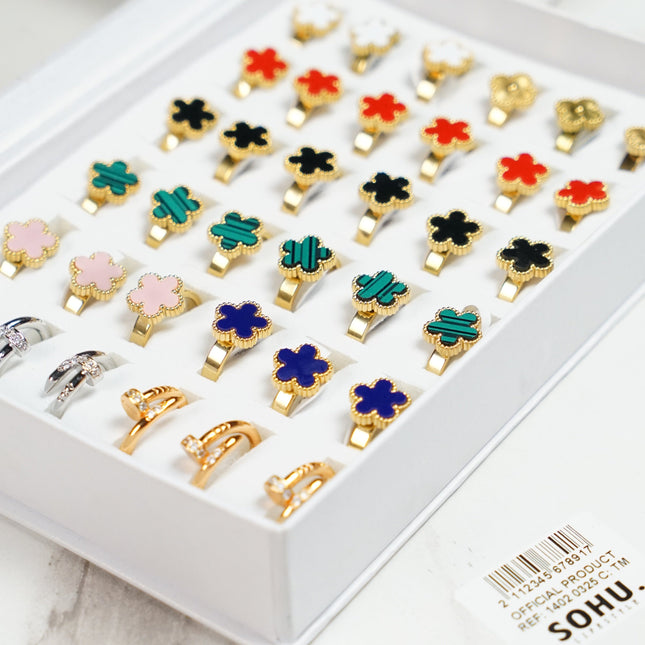 silver Nail ring with stones - Sohu Lifestyle