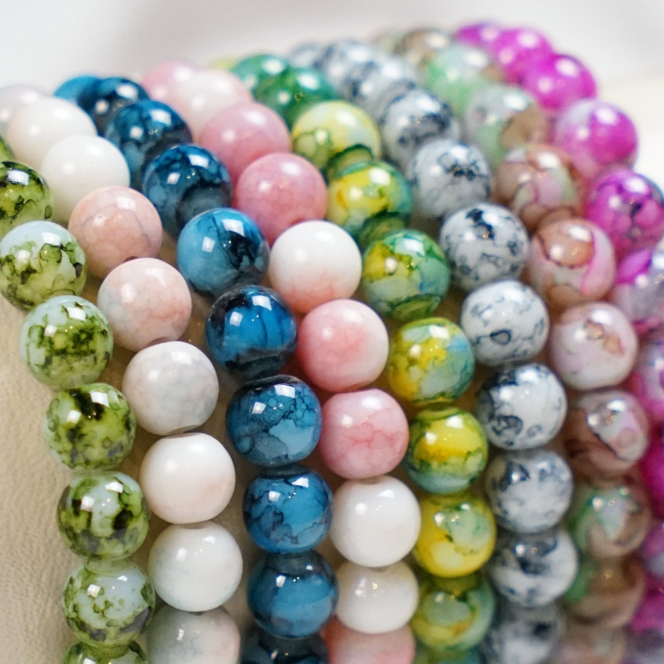 8 Stone Beaded Bracelets Set - Sohu Lifestyle