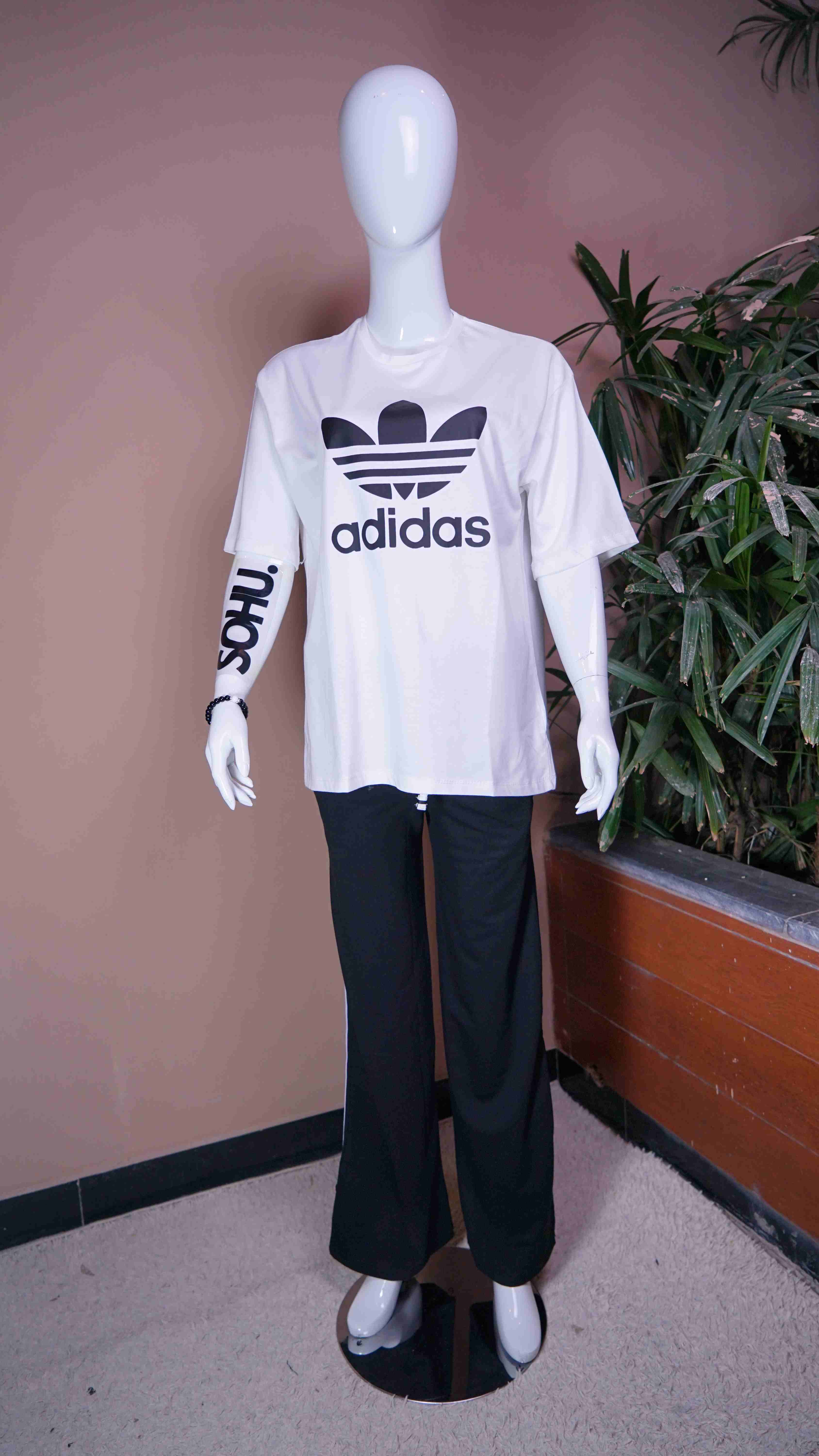P&B Black Gossip trouser & White Trifoil T-Shirt Set - Sohu Lifestyle
