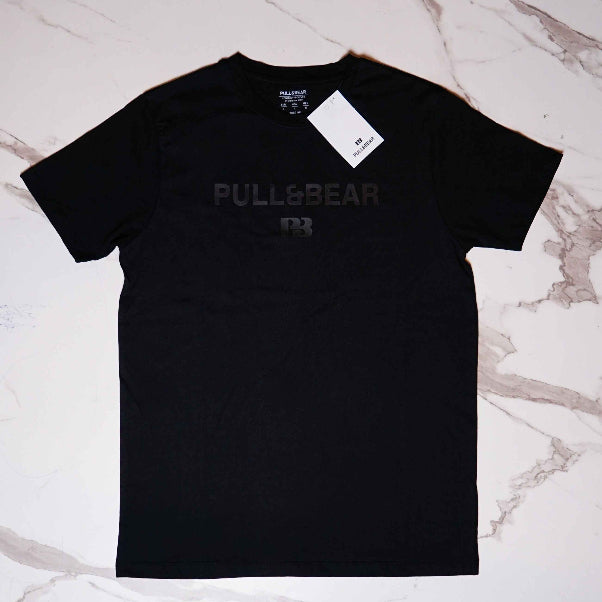 P&B Black T-Shirt & Grey Wide Leg Trouser For Men