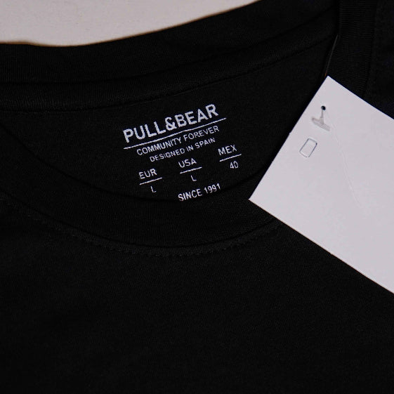 P&B Black T-Shirt & Grey Wide Leg Trouser For Men