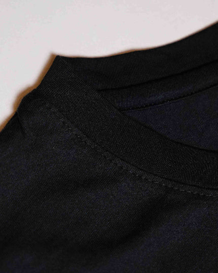 P&B Black T-Shirt & Grey Wide Leg Trouser For Men