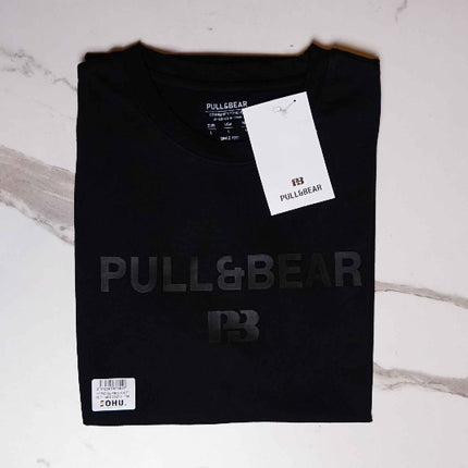 P&B Black T-Shirt & Grey Wide Leg Trouser For Men