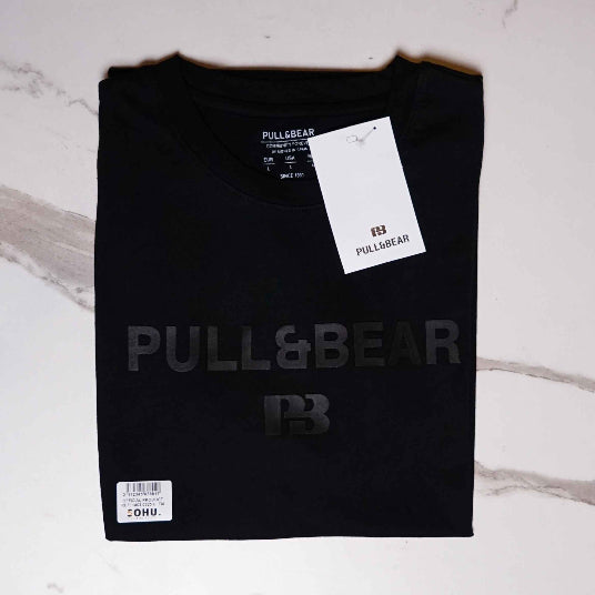 P&B Black T-Shirt & Grey Wide Leg Trouser For Men