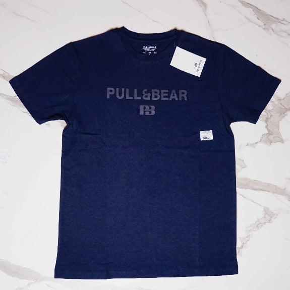P&B Navy Blue T-Shirt & White Wide Leg Trouser For Men