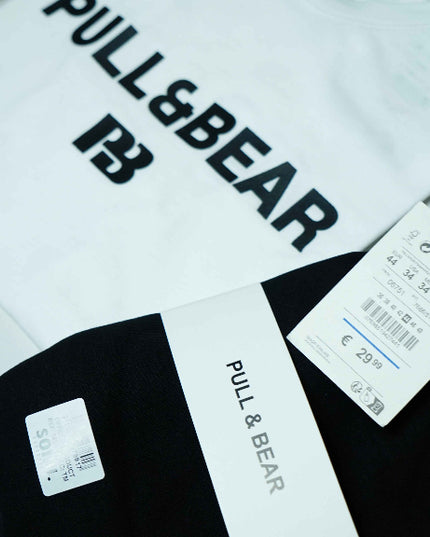 P&B White T-Shirt & Black Wide Leg Trouser Combo