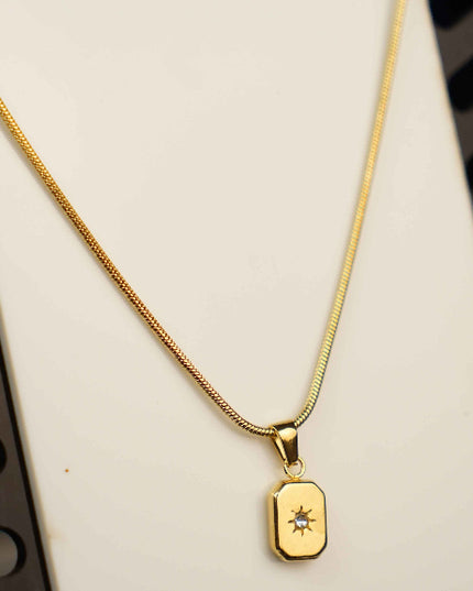 Cubic Star Pendant & Chain