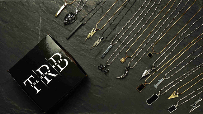 Black Bar Pendant & Chain