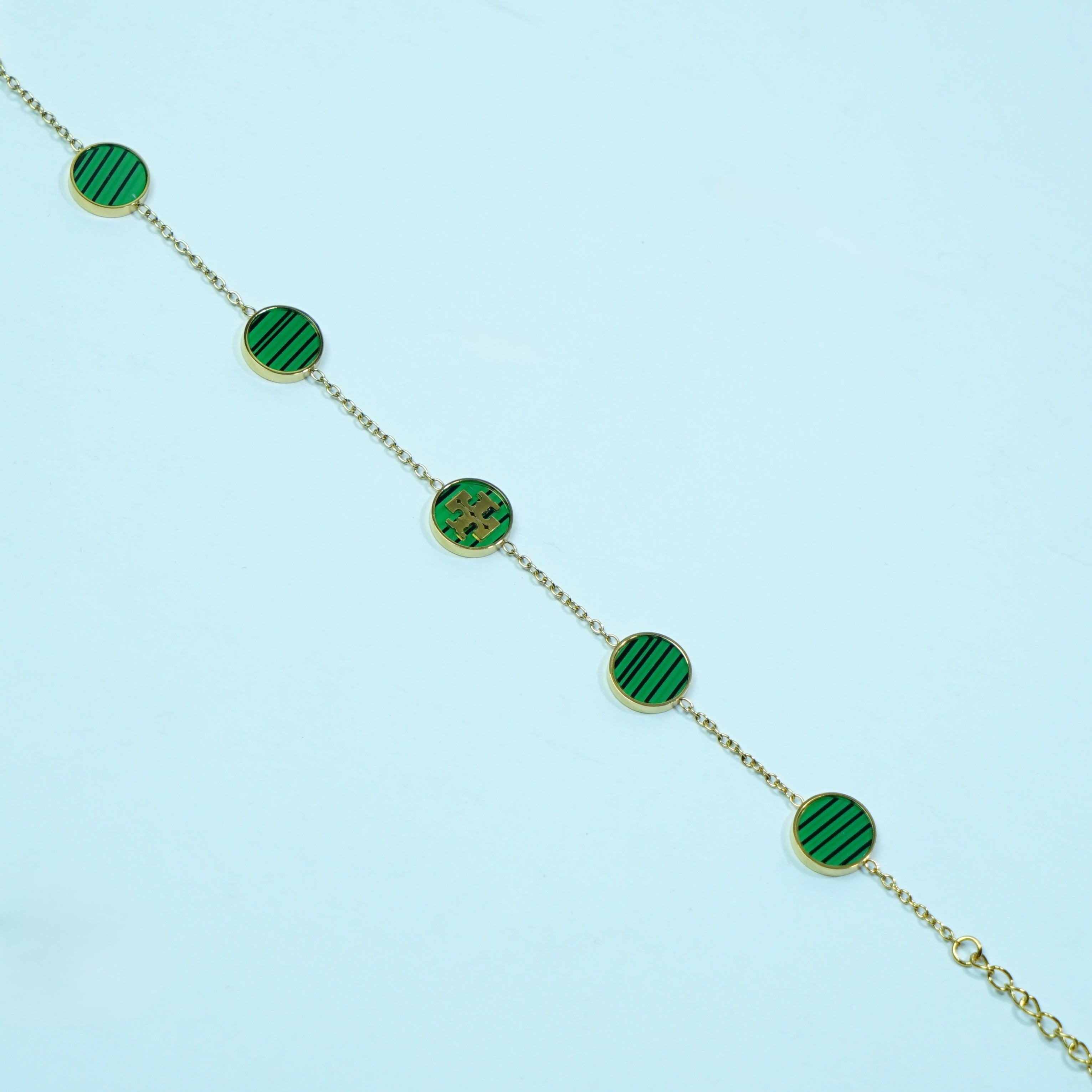 The Malachite Monogram Station Bracelet - Sohu Lifestyle