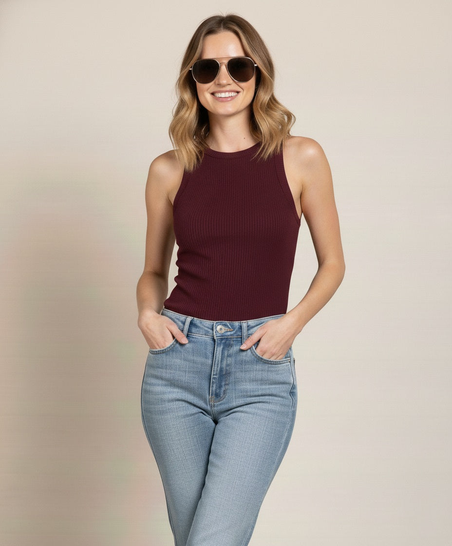 Tank Top (Maroon) - Sohu Lifestyle