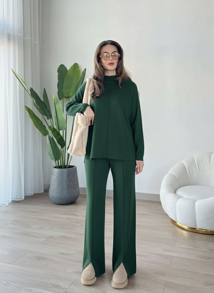 Winter Nicole French Co-ord Set (Green) - Sohu Lifestyle