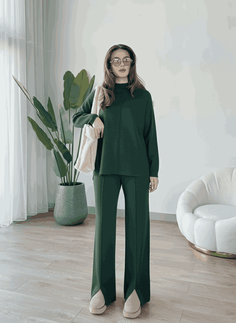 Winter Nicole French Co-ord Set (Green) - Sohu Lifestyle