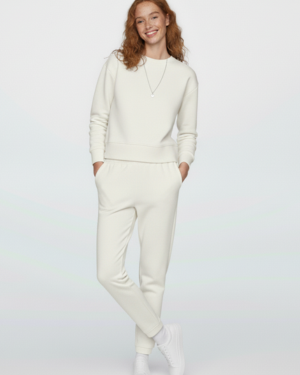 White P&B Fleece Tracksuit