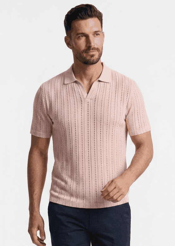 Knit Resort Polo (Tea-Pink)