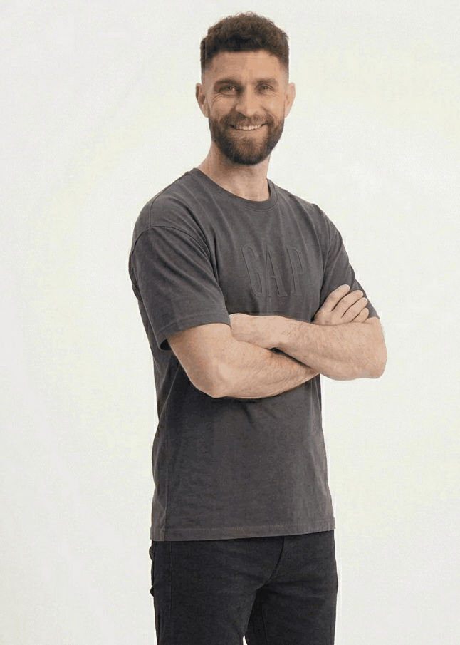 GAP Oversized T-Shirt For Men (Dark Grey) - Sohu Lifestyle