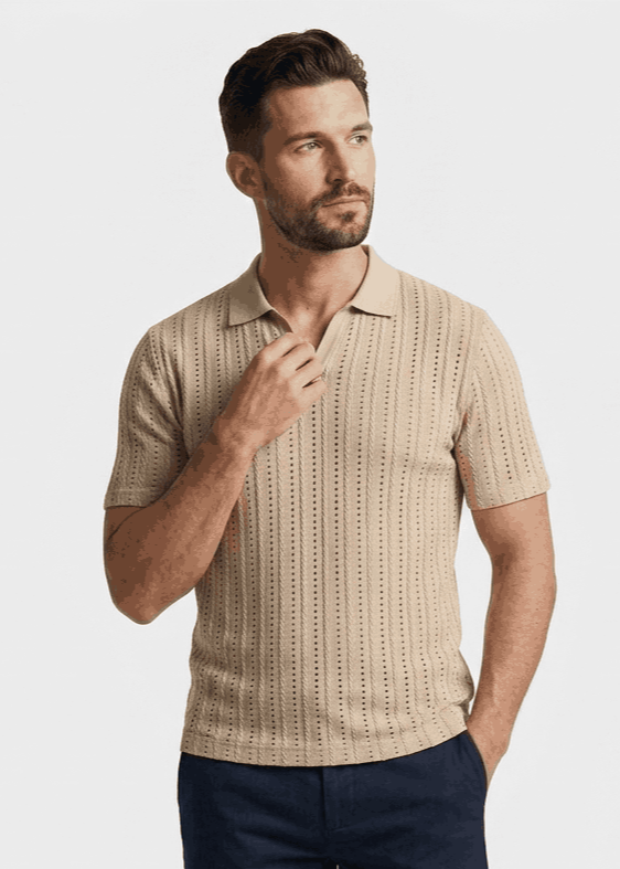 Knit Resort Polo (Beige)