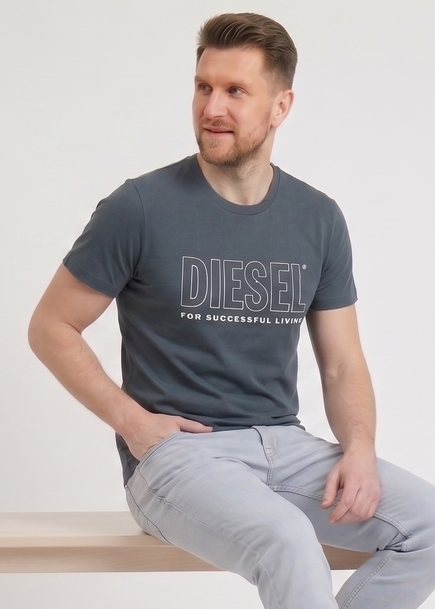 Diesel Basic T-Shirt For Men (Grey) - Sohu Lifestyle