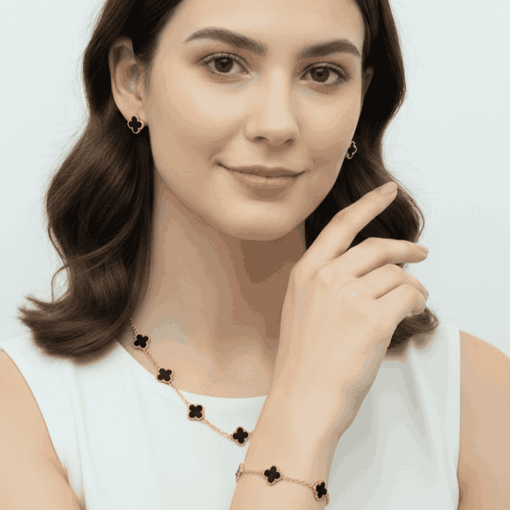 The Black Onyx Clover Set - Sohu Lifestyle