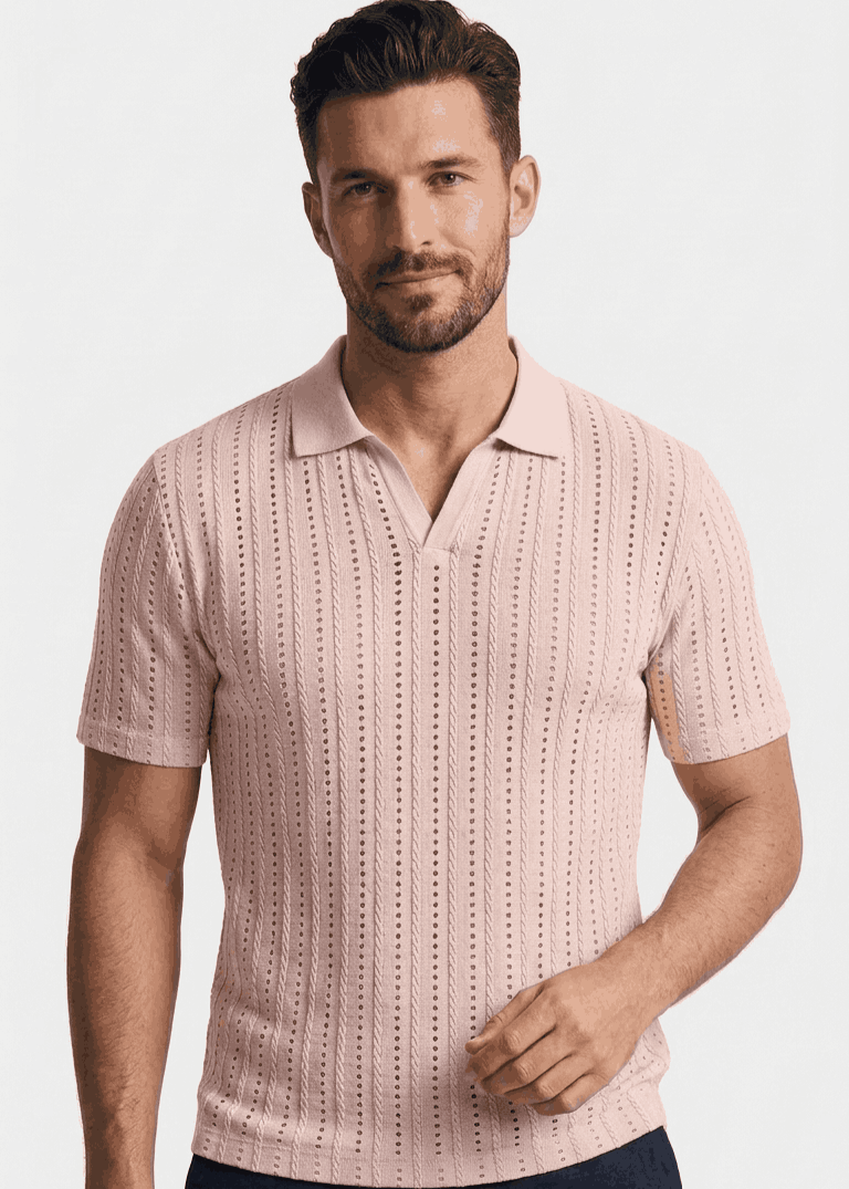 Knit Resort Polo (Tea-Pink)