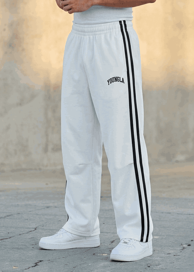 YOUNGLA Flagship Track Pants (White) - Sohu Lifestyle