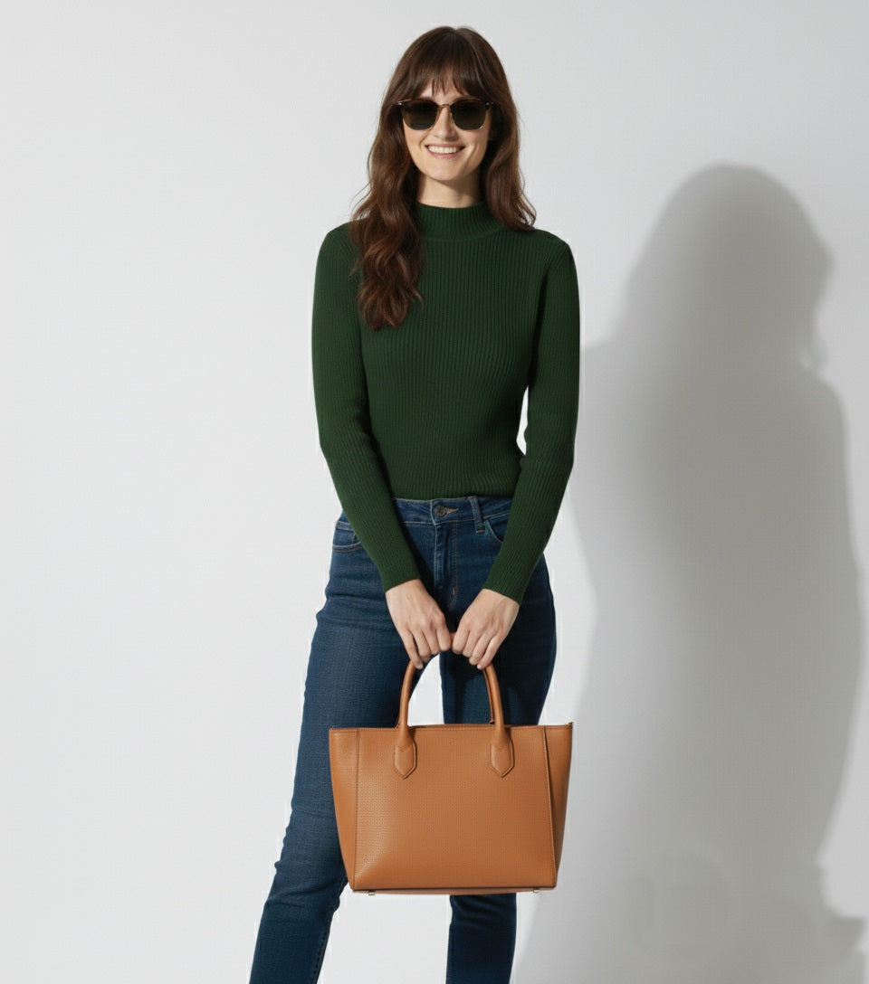 Full Sleeve Rib Shirt (Green) - Sohu Lifestyle