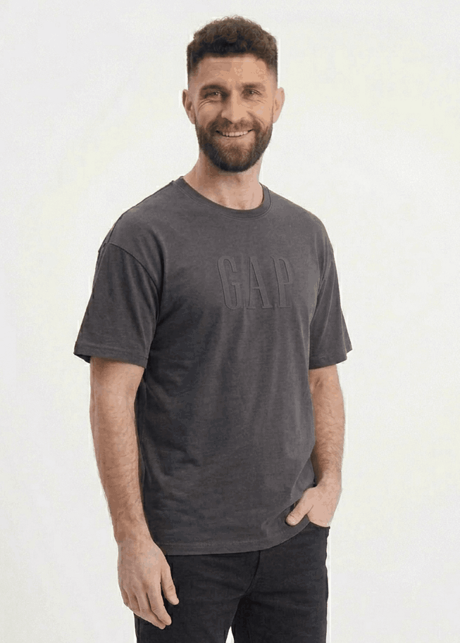 GAP Oversized T-Shirt For Men (Dark Grey) - Sohu Lifestyle