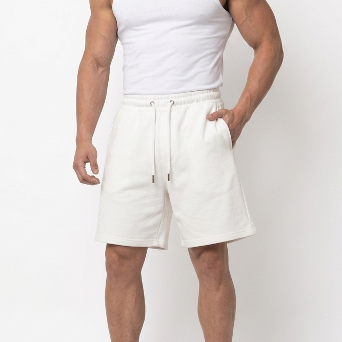 P&B Relax-fit Shorts (White) - Sohu Lifestyle