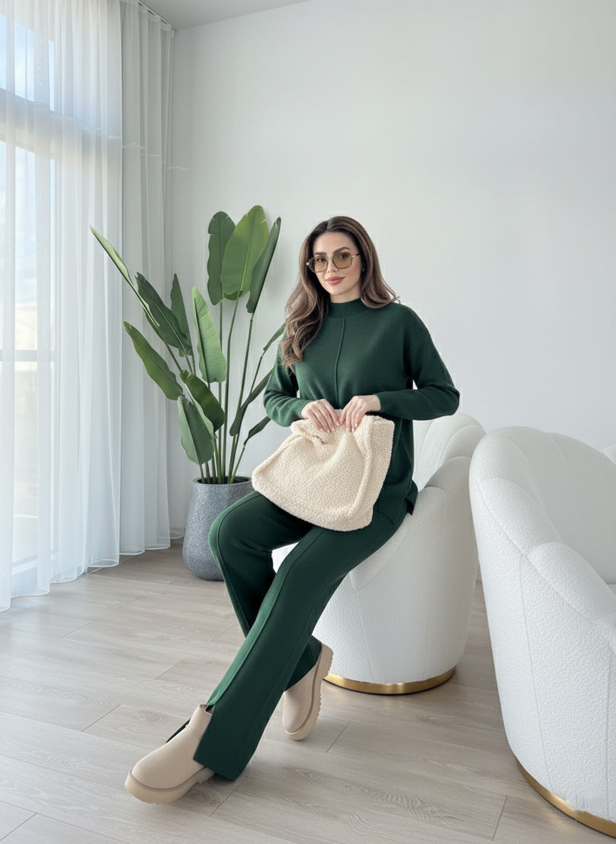 Winter Nicole French Co-ord Set (Green) - Sohu Lifestyle