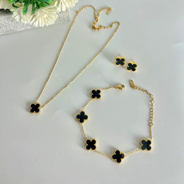 Black Clover Jewellery Set - Sohu Lifestyle