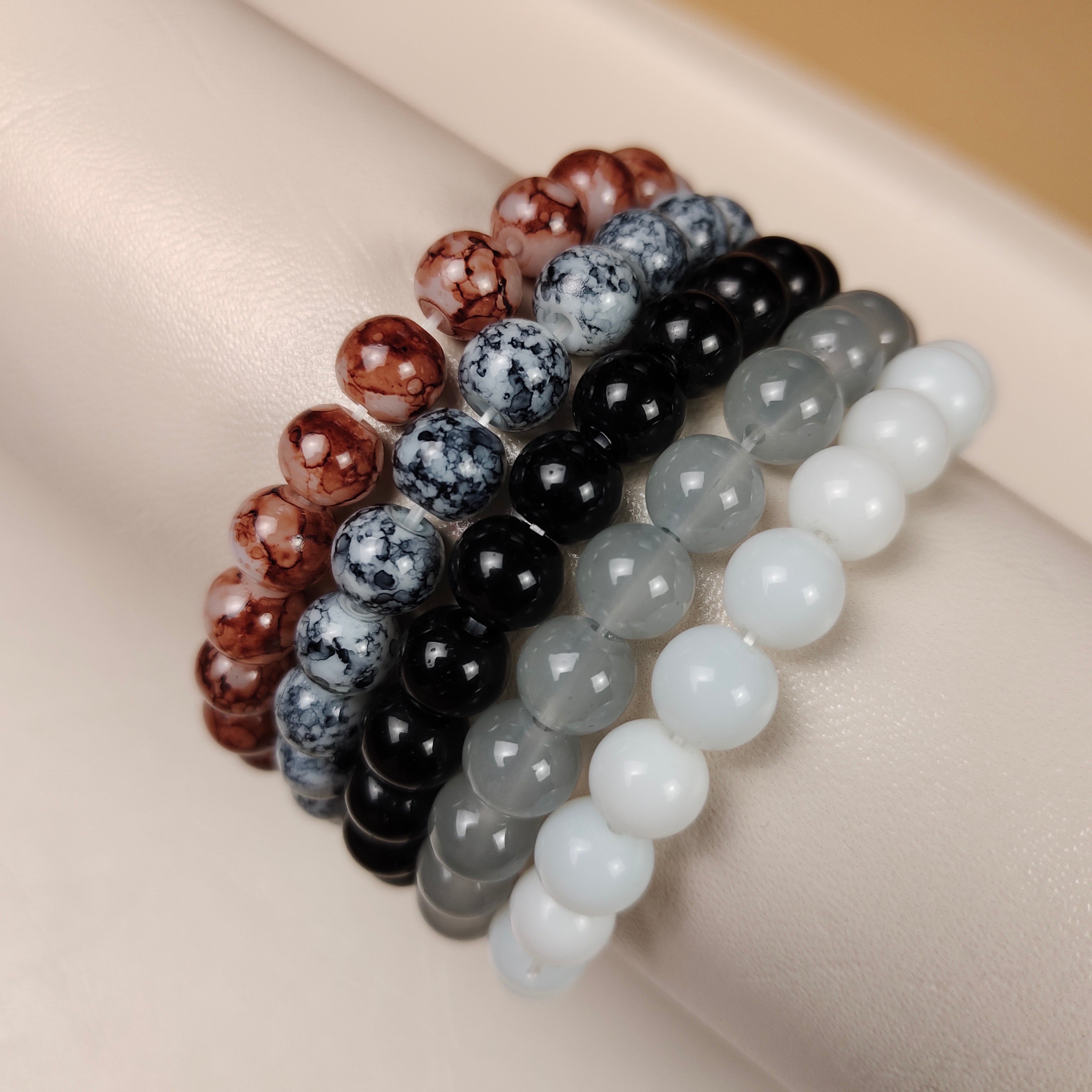 Pack of 5 Stone Beaded Bracelets - Sohu Lifestyle