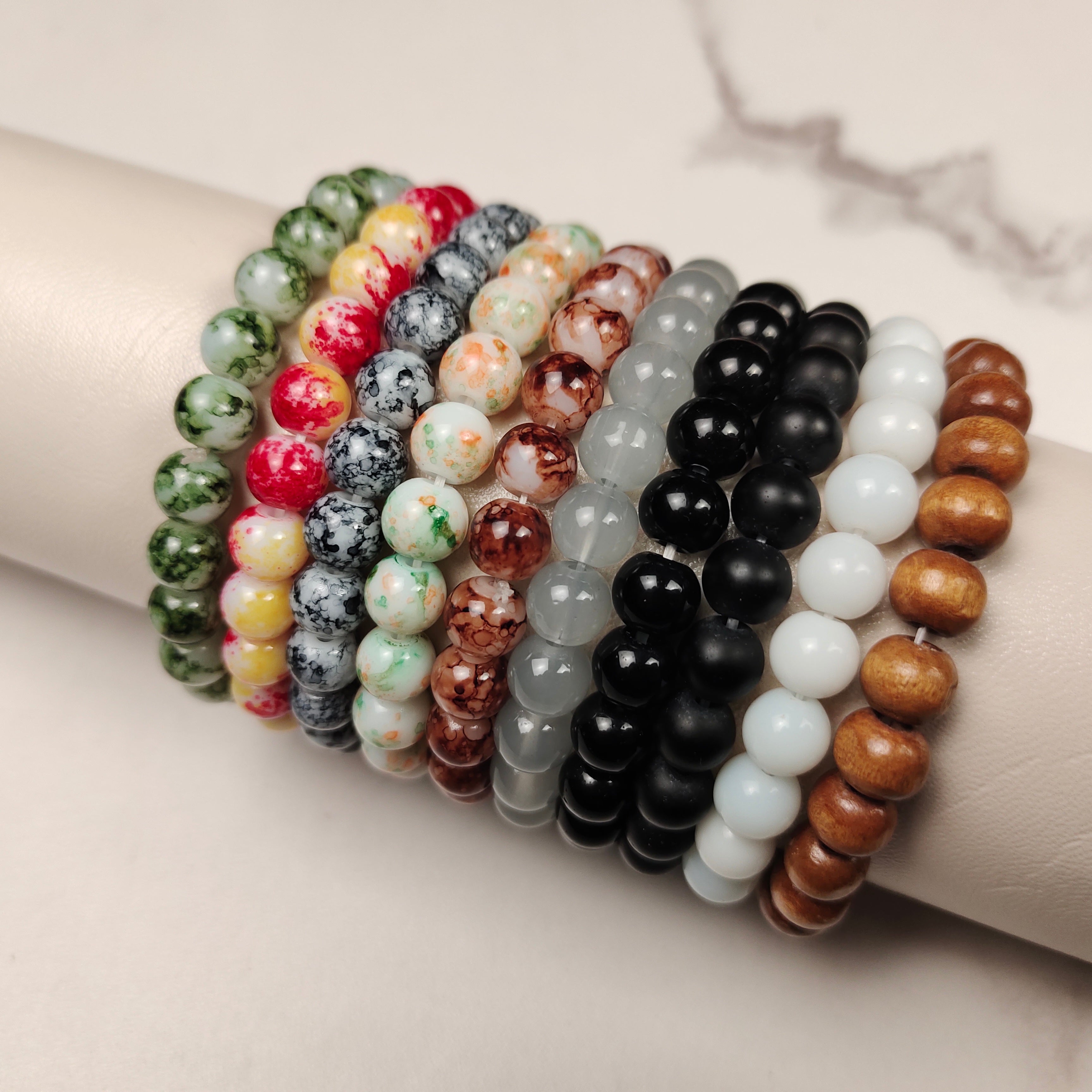 Pack of 10 Stone Beaded Bracelets - Sohu Lifestyle