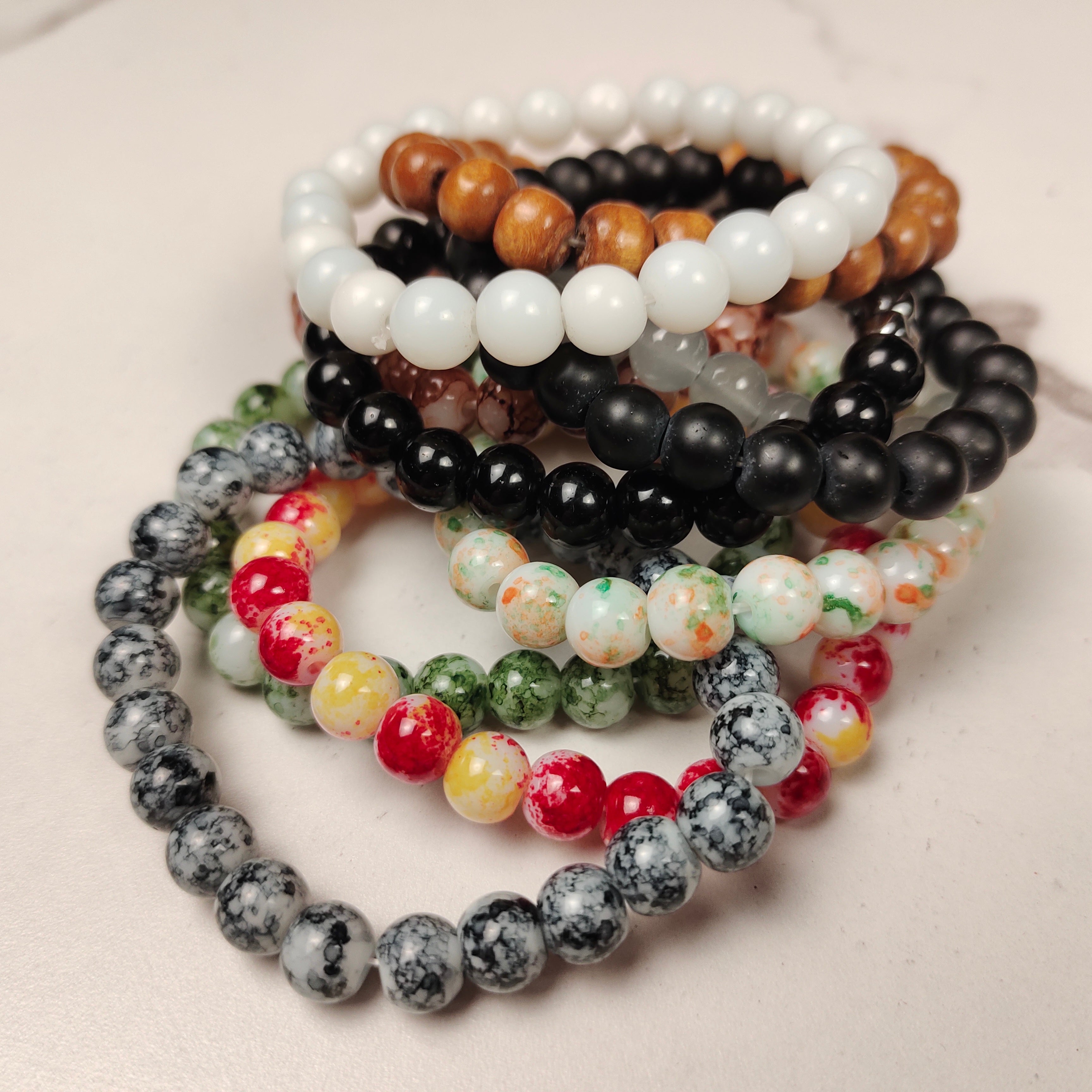 Pack of 10 Stone Beaded Bracelets - Sohu Lifestyle
