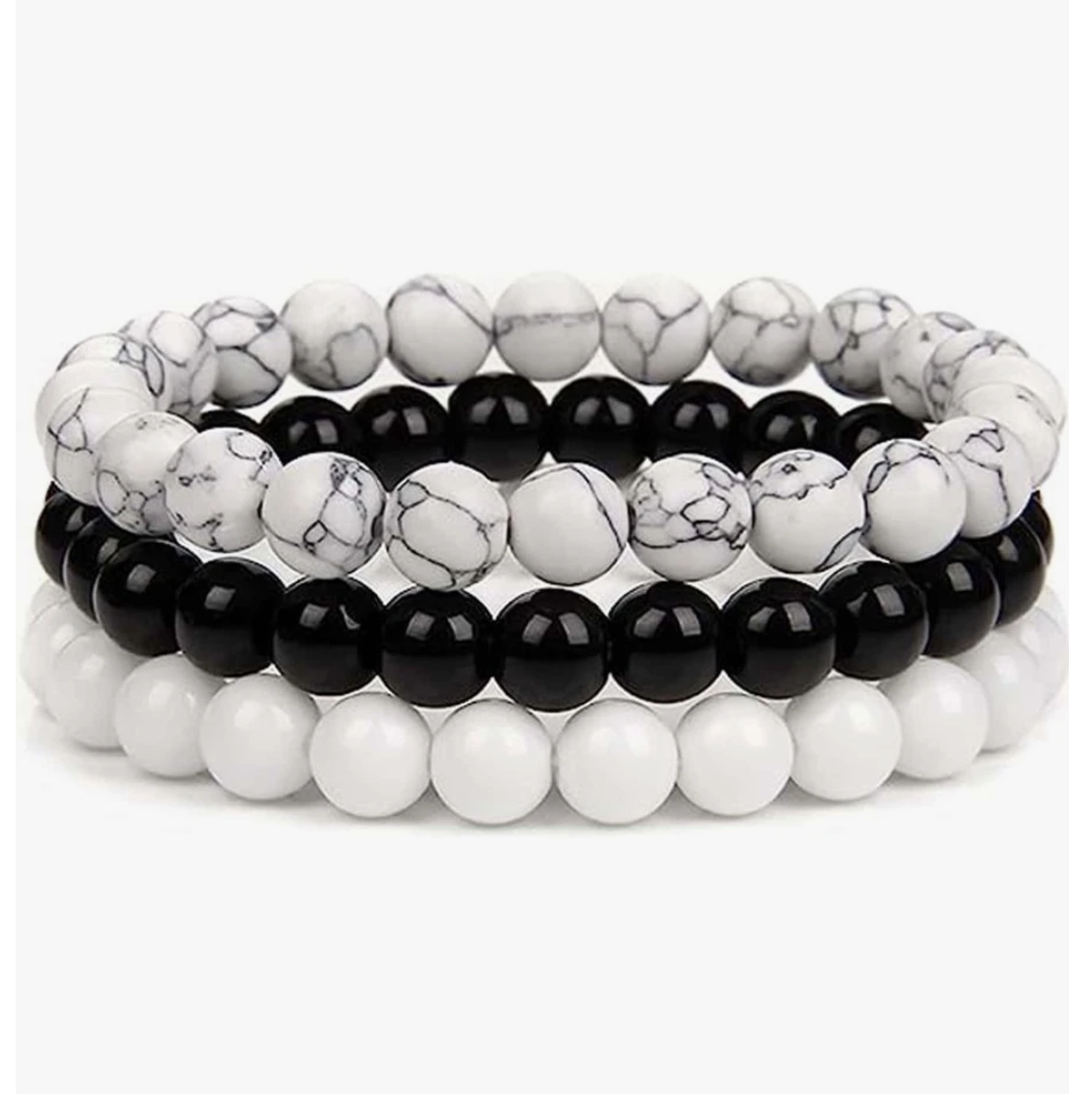 Pack of 3 Stone Beaded Bracelets - Sohu Lifestyle